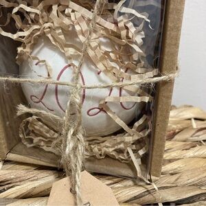 🆕 “2020” Rae Dunn Ceramic Ornament - Cream and Red! 💥